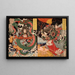 Tawaraya Tda und ein Drache, Ono no Komachi bittet um Regen - Tsukioka Yoshitoshi — gerahmtes Bild an der Wand