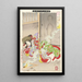Das Gespenst von Seigen, das Sakurahime heimsucht - Tsukioka Yoshitoshi — gerahmtes Bild an der Wand