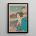 L'aube lunaire du quartier des théâtres Shibaimachi no akatsuki - Tsukioka Yoshitoshi — gerahmtes Bild an der Wand