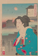 L'aube lunaire du quartier des théâtres Shibaimachi no akatsuki - Tsukioka Yoshitoshi — Ansicht des Kunstwerks