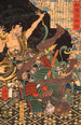 Toki Daishir kämpft gegen den Dämon - Tsukioka Yoshitoshi — Ansicht des Kunstwerks