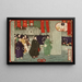 Tokugawa Tsunayoshi besucht den Nikkō-Schrein zum dreißigsten Todestag von Iemitsu - Tsukioka Yoshitoshi — gerahmtes Bild an der Wand