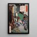 Toriyama Shsaku Terutada, der einen Fasan mit einem Bogen fängt - Tsukioka Yoshitoshi — gerahmtes Bild an der Wand
