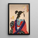 Wunsch, jemanden zu treffen, eine Kurtisane aus der Kaei-Periode 1848-1853 - Tsukioka Yoshitoshi — gerahmtes Bild an der Wand