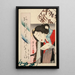 Frau, die ein Licht ausschaltet - Tsukioka Yoshitoshi — gerahmtes Bild an der Wand