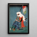 Yoshida Chzaemon Fujiwara Kanesuke - Tsukioka Yoshitoshi — gerahmtes Bild an der Wand