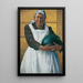 Frau mit Melone - Udo Weith — gerahmtes Bild an der Wand