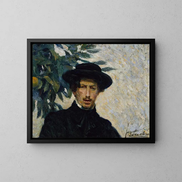 Selbstporträt - Umberto Boccioni — gerahmtes Bild an der Wand
