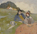 Ein Paar sitzt in einer ländlichen Landschaft - Edmund Dulac — Ansicht des Kunstwerks