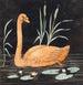 Ein Schwan vor schwarzem Hintergrund, dekorative Skizze - P C Skovgaard — Ansicht des Kunstwerks