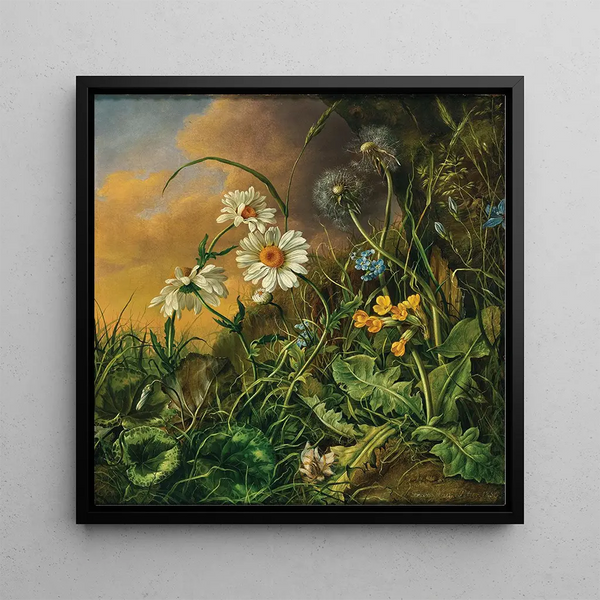Un sol forestier avec des marguerites, des primevères et des pissenlits - Franz Xaver Petter
