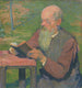 Ein alter Mann beim Lesen - Elemér Halsz-Hradil — Ansicht des Kunstwerks