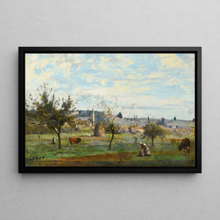 Ein Dorf in der Umgebung von Mantes von Jean-Baptiste Camille Corot