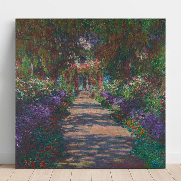 Une allée du jardin de Monet à Giverny - Claude Monet | Reproduction Tableau Décoration murale affiche copie