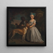Eine junge Frau mit einem Hund und einem Page - Bartholomew Dandridge — Wandpräsentation des Kunstwerks