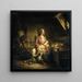 Eine reiche Dame besucht eine arme Familie - Gerardus Terlaak — gerahmtes Bild an der Wand