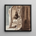 Eine Szene mit Schatten, Studie für das Bild Niels Ebbesen und den Graf Gert, ausgestellt im Jahr 1868 - Carl Bloch — gerahmtes Bild an der Wand