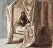 Eine Szene mit Schatten, Studie für das Bild Niels Ebbesen und den Graf Gert, ausgestellt im Jahr 1868 - Carl Bloch — Ansicht des Kunstwerks