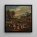 Eine Karnevals-Szene - Faustino Bocchi — gerahmtes Bild an der Wand