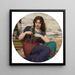 Eine angenehme Aufgabe - John William Godward — gerahmtes Bild an der Wand