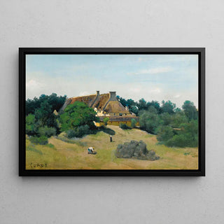 Ein Bauernhof in Saint-Martin-du-Bon-Fossé von Jean-Baptiste Camille Corot