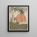 Bambou et soleil levant - Utagawa Kunimaru — gerahmtes Bild an der Wand