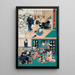 Akt IX Oishi Verkleidung Yuranosuke als Mönch Flötist Komusô Oishi Angriff Honzô für die verursachte den Tod von Enya - Utagawa Kunisada Toyokuni III — gerahmtes Bild an der Wand