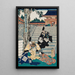 Akt I Enya und Dame Kaoyo versuchen Wakasanosuke und Moronao zu versöhnen - Utagawa Kunisada Toyokuni III — gerahmtes Bild an der Wand
