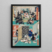 Akt X Gihei Prouvant Sa Loyauté Herausfordern die Ronin, es zu bewegen Gihei schreibt einen Scheidungsbrief vor seinem Schwiegervater - Utagawa Kunisada Toyokuni III — gerahmtes Bild an der Wand