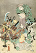 Aktoren in Ebisu Fukurokuju Benkei Fuchs und Jäger im Stil von tsue - Utagawa Kunisada Toyokuni III — Ansicht des Kunstwerks