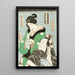 von Aktoren in den Frauenrollen des Stücks Chshingura – Utagawa Kunisada Toyokuni III — gerahmtes Bild an der Wand