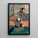 Arashi Otohachi III in Makanaibaba Okuma und Iwai Kumesabur II in der Tochter von Manchs Okoma - Utagawa Kunisada Toyokuni III — gerahmtes Bild an der Wand