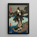 Schwarzes Gemälde - Utagawa Kunisada Toyokuni III — gerahmtes Bild an der Wand