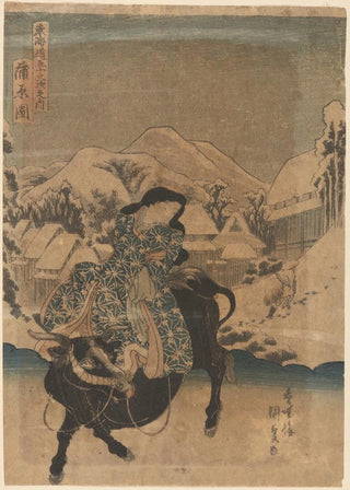 Utagawa Kunisada Toyokuni III - Bull and Rider.webp
