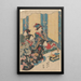 Vier gekleidete Hofdamen mit Eleganz - Utagawa Kunisada Toyokuni III — gerahmtes Bild an der Wand