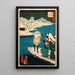 Bac de Hashiba unter dem Schnee - Utagawa Kunisada Toyokuni III — gerahmtes Bild an der Wand