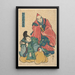 Mönch hohen Rangs Yasuhide spielend die Rolle von Nakamura Utaemon - Utagawa Kunisada Toyokuni III — gerahmtes Bild an der Wand