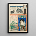 Kakuta Brigade Extra Bangai Sekiya no sato Schauspieler Kawarazaki Gonjr I in Shirafuji - Utagawa Kunisada Toyokuni III — gerahmtes Bild an der Wand