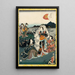 Murasaki Shikibu versteckt sich vor der Geschichte von Genji Kapitel Nachtpflaume - Utagawa Kunisada Toyokuni III — gerahmtes Bild an der Wand