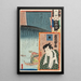 Schauspieler Ichikawa Danjūrō VIII auf dem Yokoyama no Yosaburō-Brücke, Erste Gruppe der Brigade Ni - Utagawa Kunisada Toyokuni III — gerahmtes Bild an der Wand