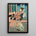 Ofuji de Miya und sein Diener Tsuruya Denzō - Utagawa Kunisada Toyokuni III — gerahmtes Bild an der Wand