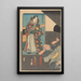 Krieger Samurai mit Assistent - Utagawa Kunisada Toyokuni III — gerahmtes Bild an der Wand