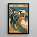 Schnee - Utagawa Kunisada Toyokuni III — gerahmtes Bild an der Wand