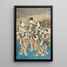 Feier des Sommers in Edo - Utagawa Kunisada Toyokuni III — gerahmtes Bild an der Wand