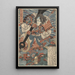 Taira no Tomomori et l'ancre - Utagawa Kunisada Toyokuni III — gerahmtes Bild an der Wand