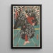 Schauspieler Ichikawa Danjūrō in kariertem Kostüm - Utagawa Kunisada Toyokuni III — gerahmtes Bild an der Wand