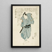 Schauspieler Mimasu Gennosuke in der Rolle des Genshichi, des Tabakverkäufers - Utagawa Kunisada Toyokuni III — gerahmtes Bild an der Wand