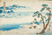 Der Dichter Hitomaro am Ufer der Akashi-Bucht - Utagawa Kunisada Toyokuni III — Ansicht des Kunstwerks
