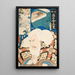 Das Restaurant Manky L'acteur Ichikawa Kodanji IV en Hige no Iky - Utagawa Kunisada Toyokuni III — gerahmtes Bild an der Wand