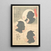 in Silhouette eines Kabuki-Schauspielers - Utagawa Kuniteru — gerahmtes Bild an der Wand